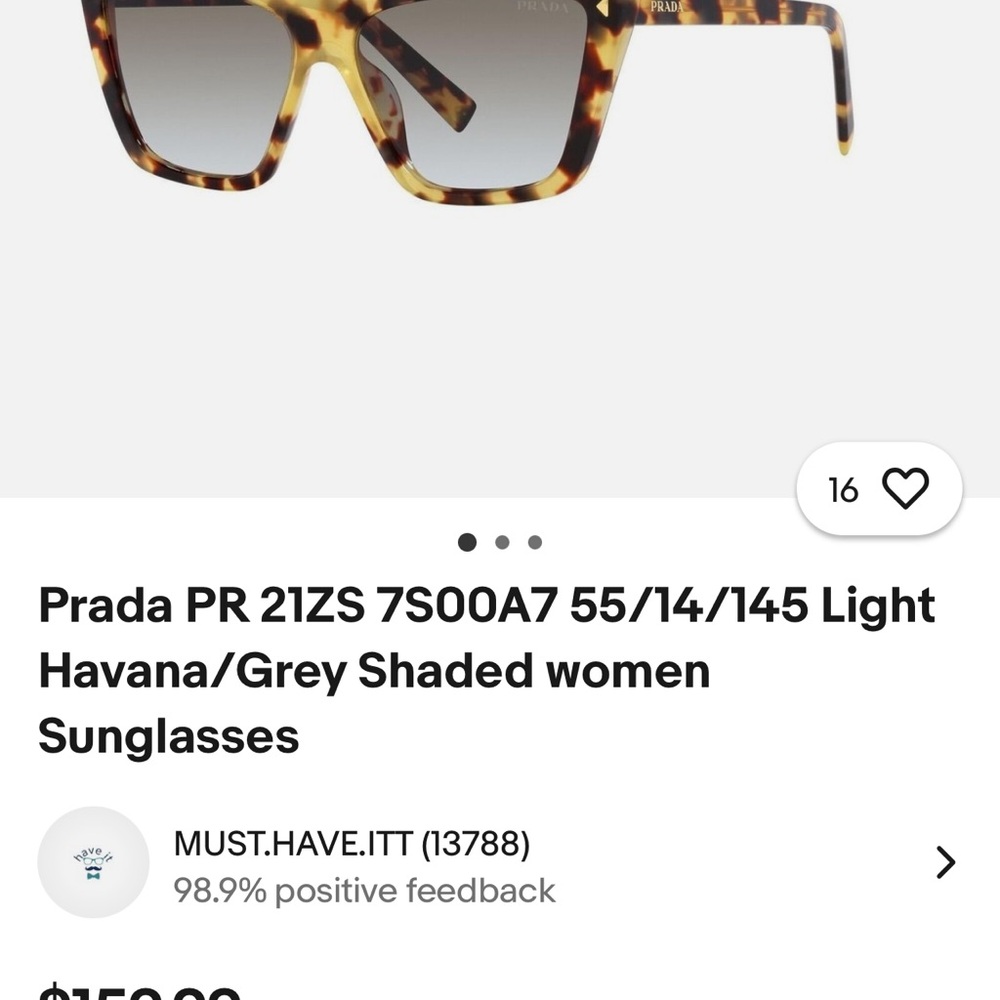 Prada Tortoiseshell Sunglasses - Picture 4 of 5